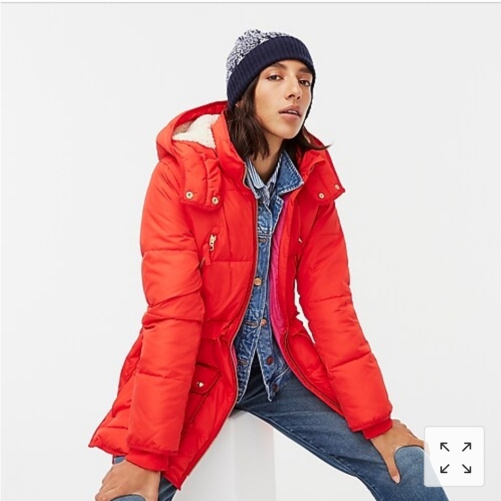 J Crew Chateau Puffer coat
